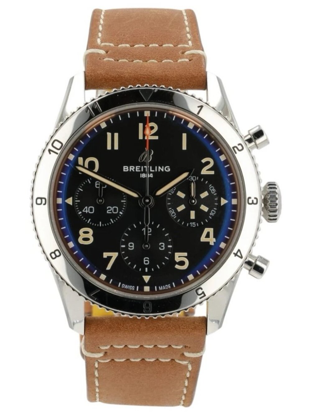 Breitling Classic AVI Black Dial Stainless Steel 42mm Automatic Men’s A23380